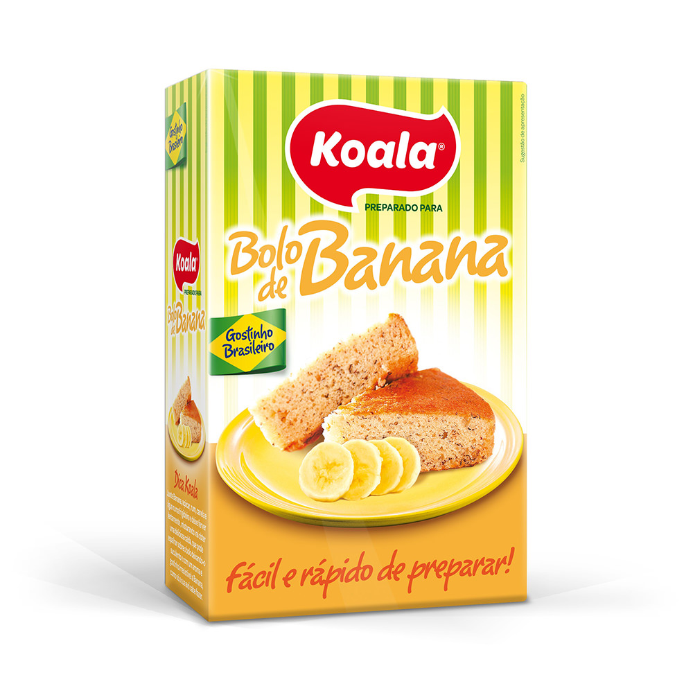 POWDER CAKE MIX BANANA FLAVOUR KOALA 6X435GR