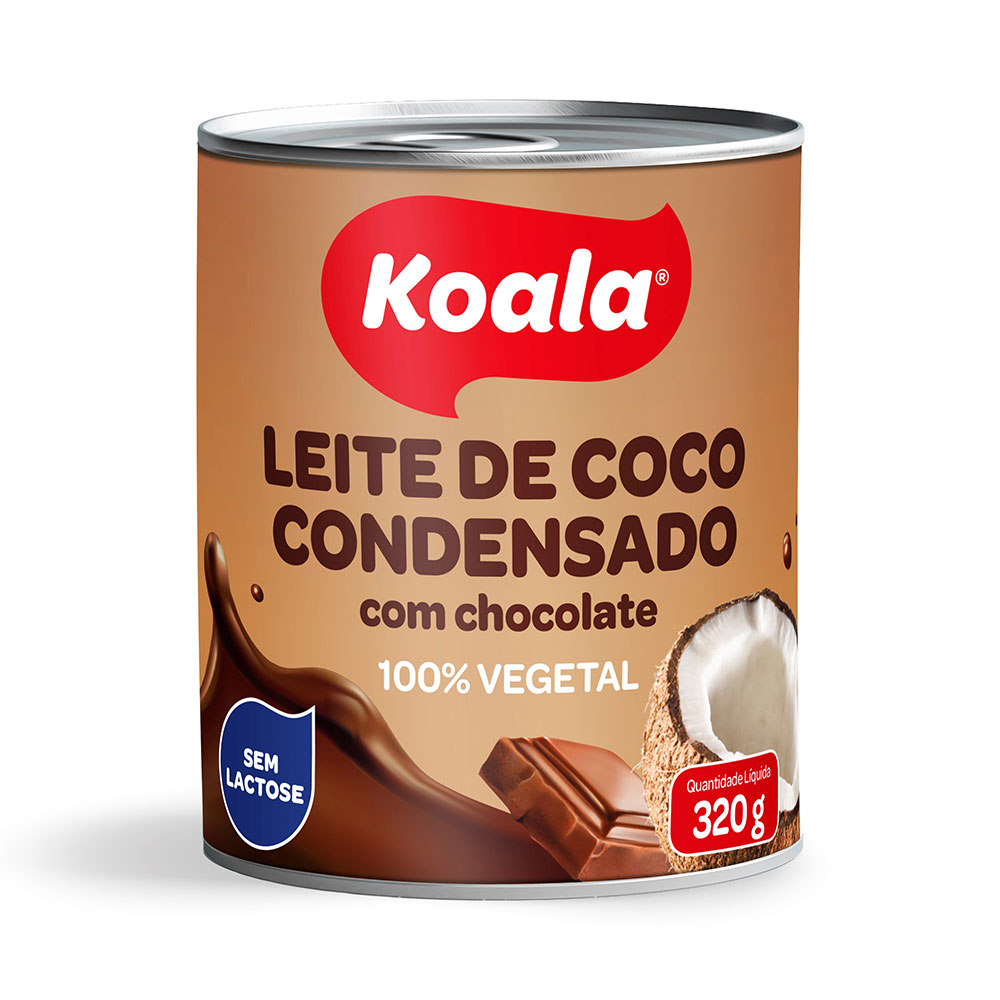 Leite de Coco Condensado com Chocolate Koala 12 x 320g