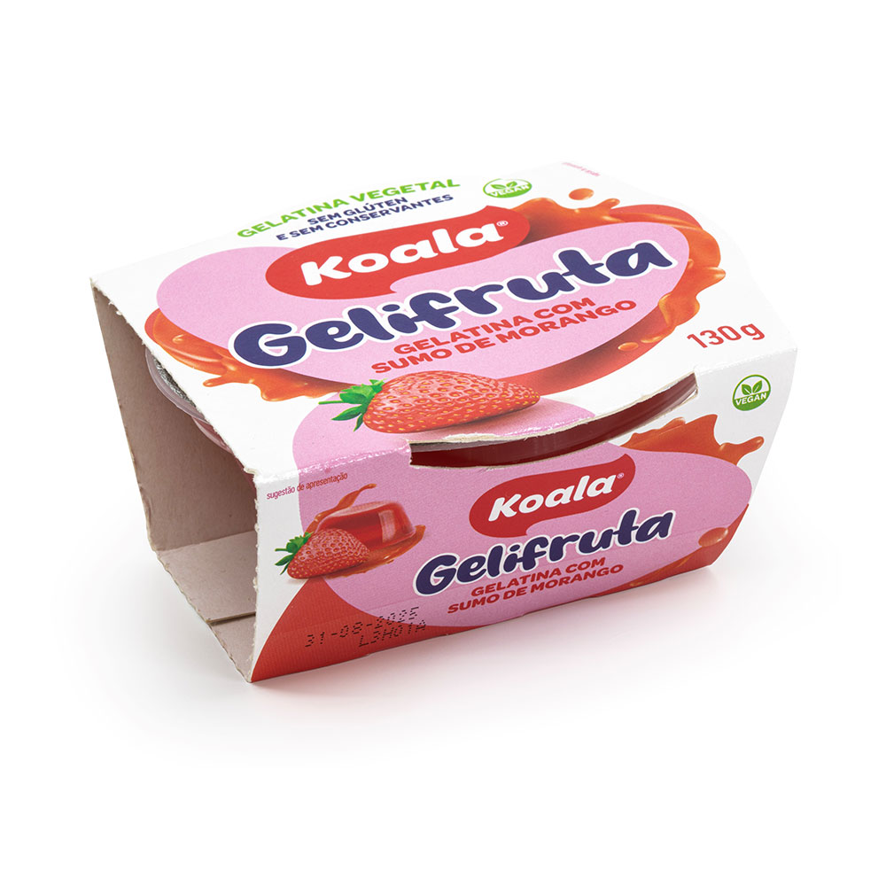 Gelifruta - gelatina com sumo de fruta morango Koala 12x130g