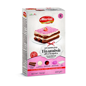 KIT TIRAMISÚ COMPLETE - strawberry flavor - Marini 10x220g