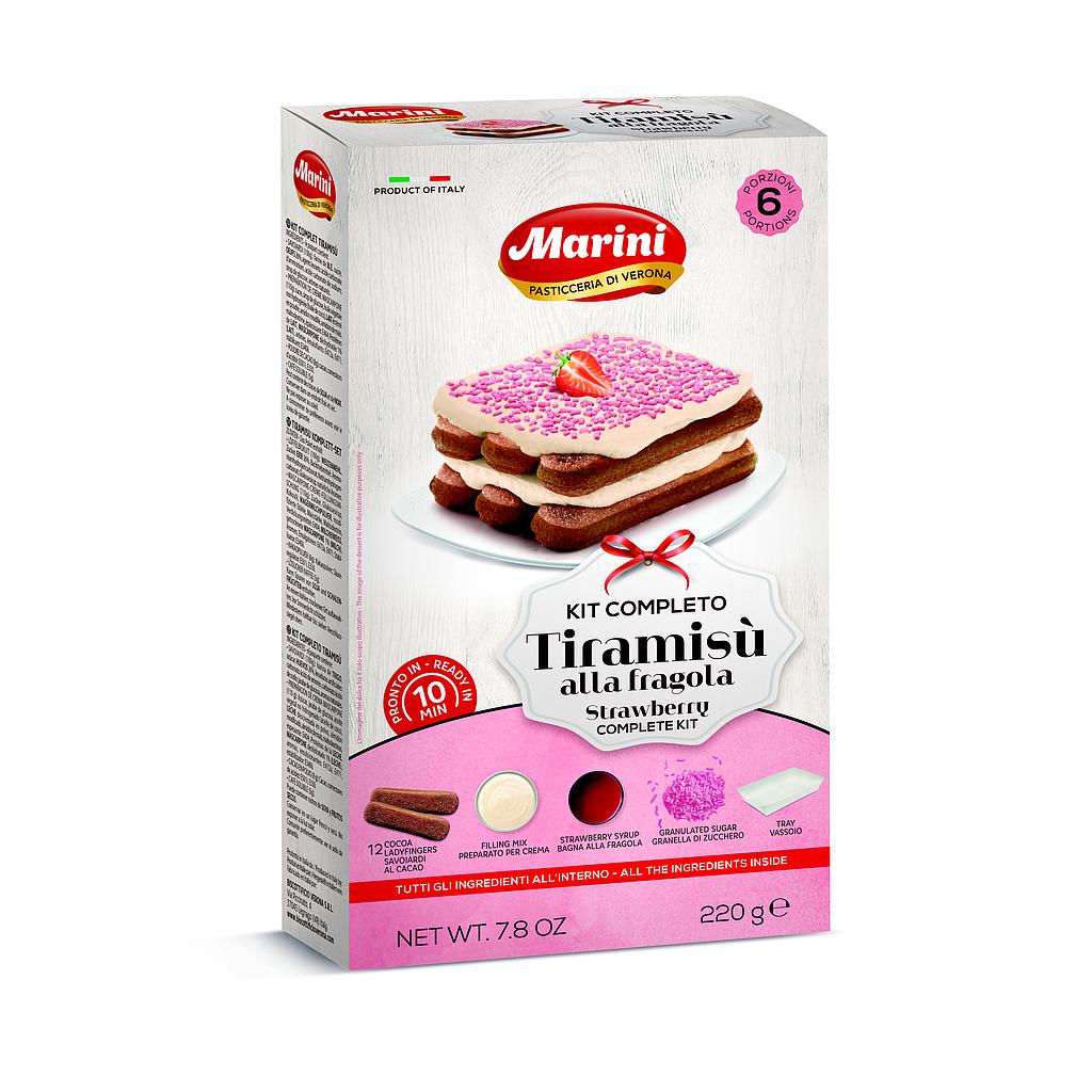 KIT TIRAMIRÚ COMPLETO - sabor a morango - Marini 10x220g